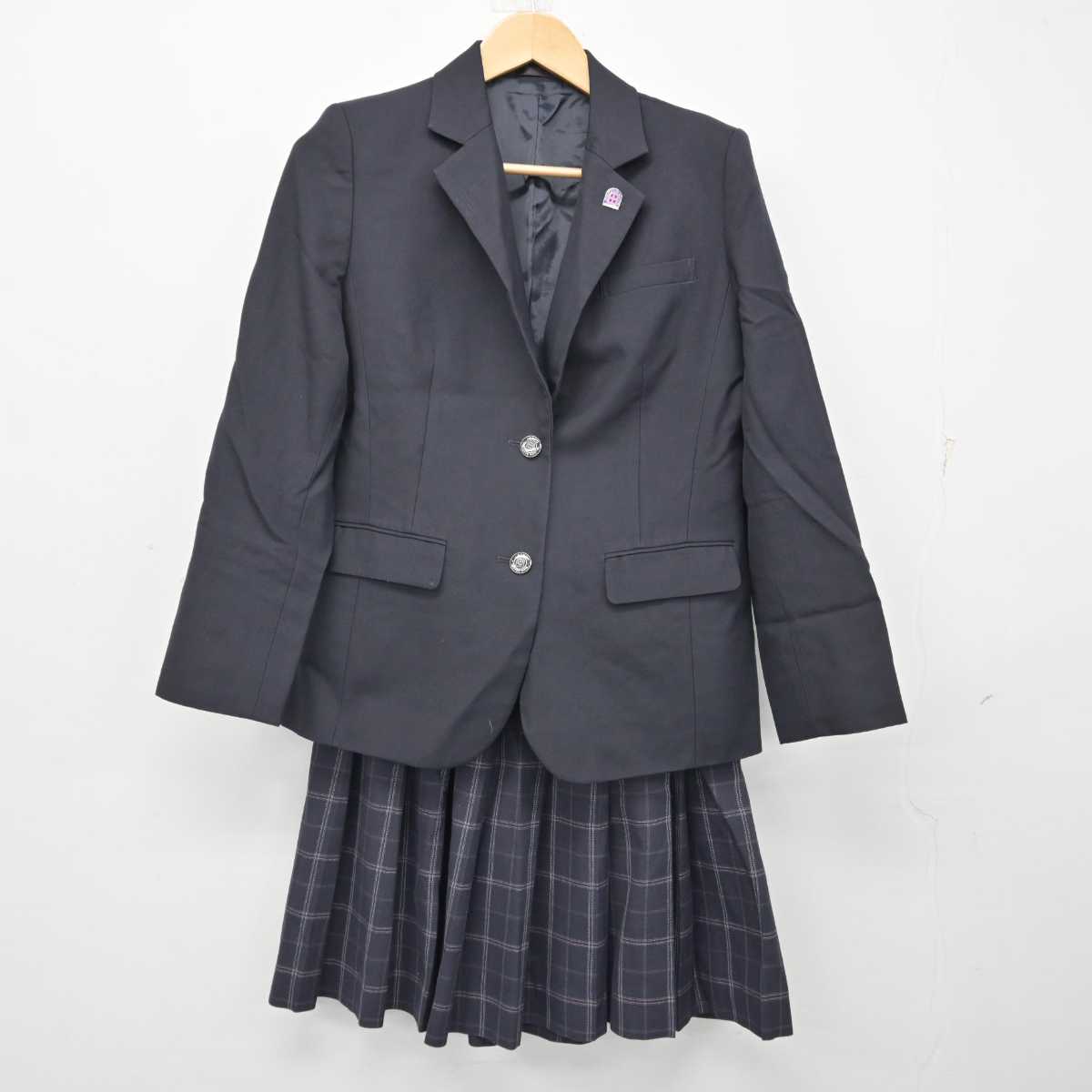 【中古】大阪府 藍野高等学校 女子制服 3点 (ブレザー・スカート) sf059136