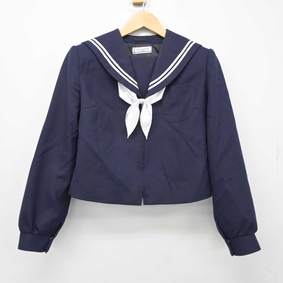 【中古】岐阜県 精華中学校 女子制服 4点 (セーラー服・スカート) sf059138