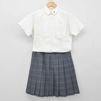 【中古】福岡県 稲築志耕館高等学校 女子制服 2点 (シャツ・スカート) sf059149