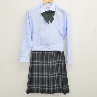 【中古】東京都 文京学院大学女子高等学校 女子制服 4点 (ニット・シャツ・スカート) sf059154