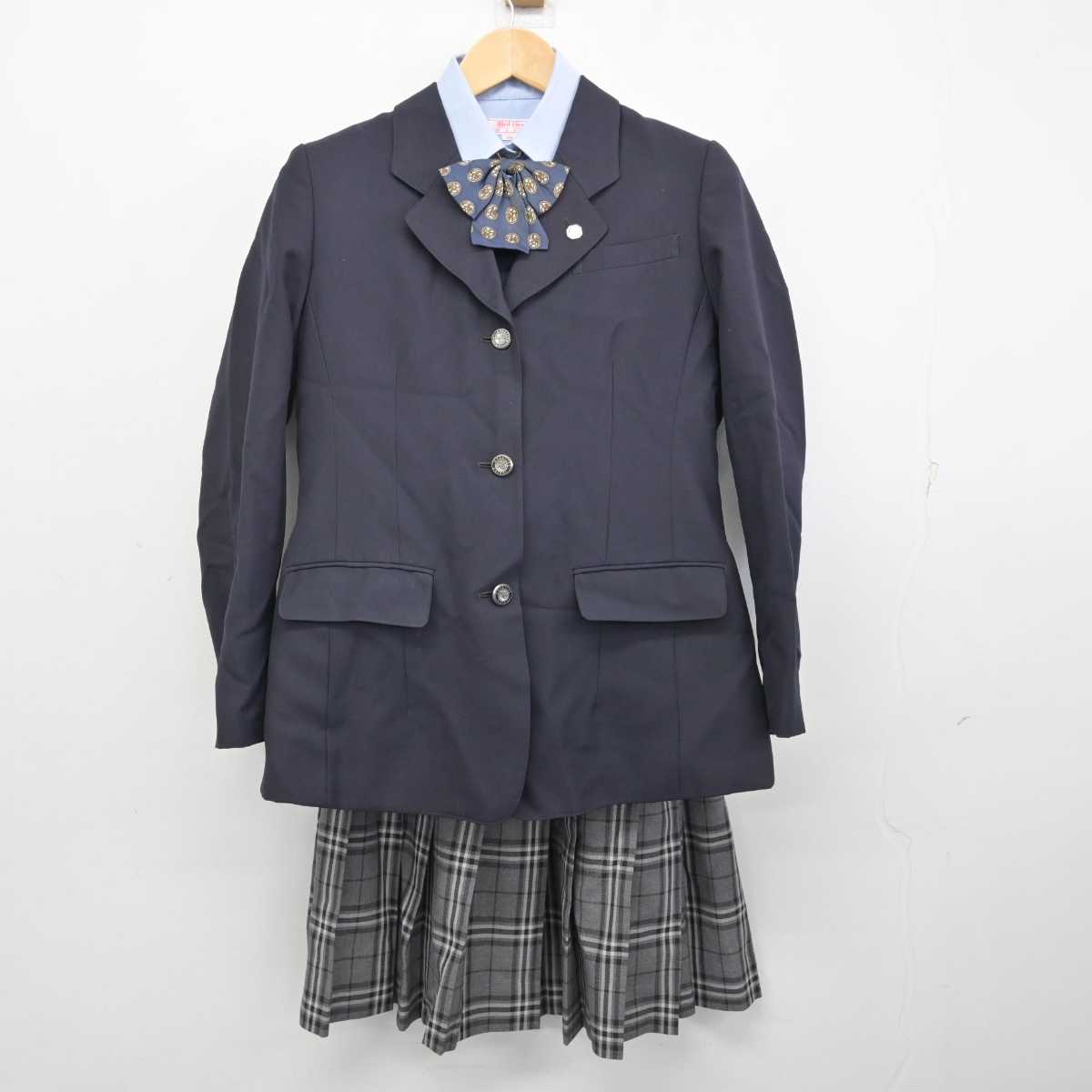 【中古】埼玉県 開智学園高等部 女子制服 6点 (ブレザー・ニット・シャツ・スカート) sf059177