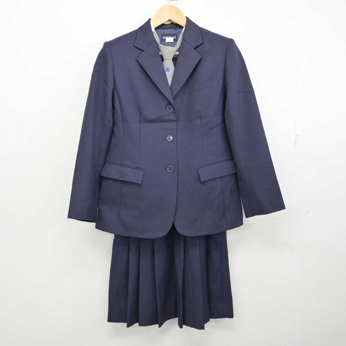 【中古】静岡県 湖西高等学校 女子制服 4点 (ブレザー・ベスト・スカート) sf059183