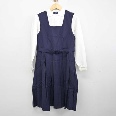 【中古】茨城県 日立市立大久保中学校 女子制服 3点 (ブレザー・シャツ・ジャンパースカート) sf059184