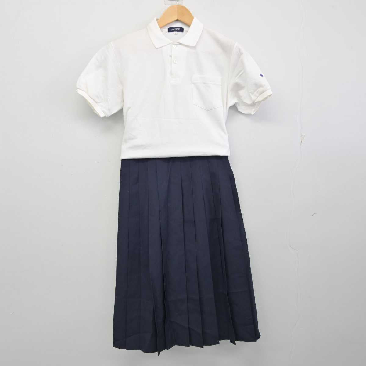 【中古】茨城県 日立市立大久保中学校 女子制服 2点 (シャツ・スカート) sf059185