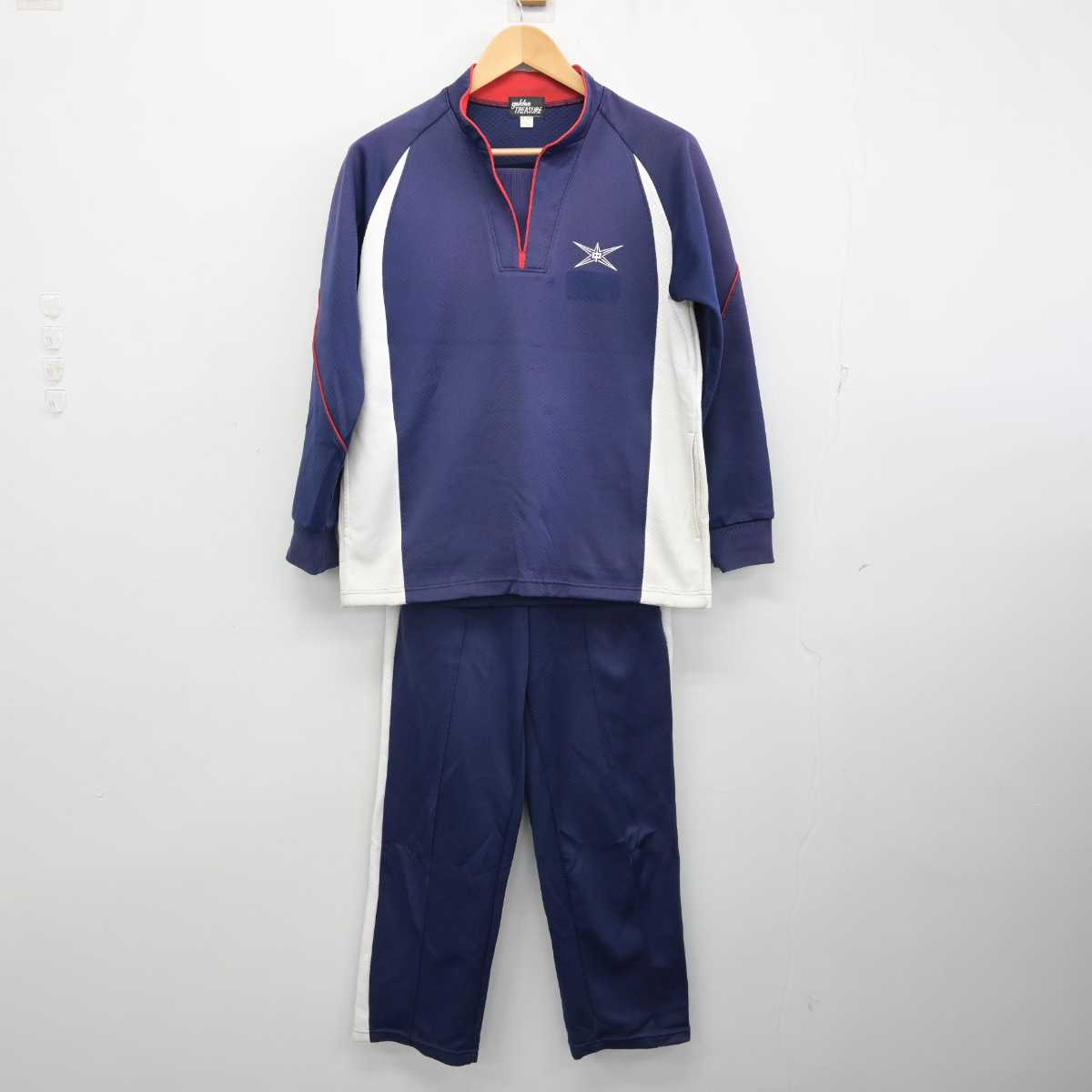 【中古】茨城県 日立市立大久保中学校 女子制服 2点 (ジャージ 上・ジャージ 下) sf059186