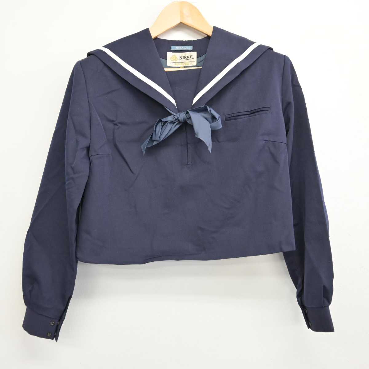 【中古】香川県 飯山中学校 女子制服 3点 (セーラー服・スカート) sf059188