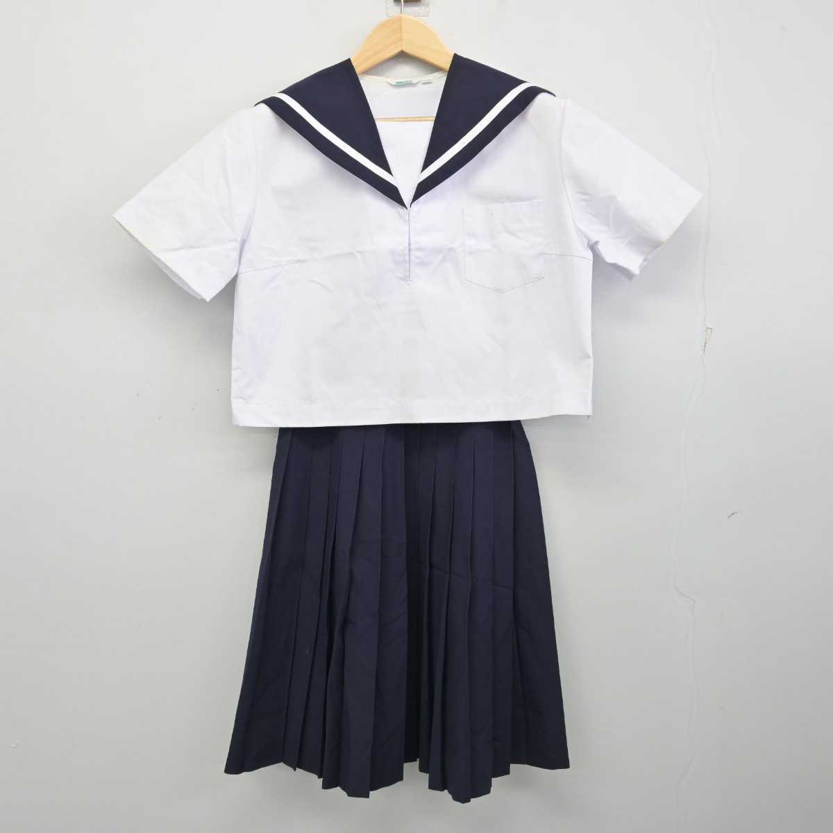 【中古】香川県 飯山中学校 女子制服 3点 (セーラー服・スカート) sf059189