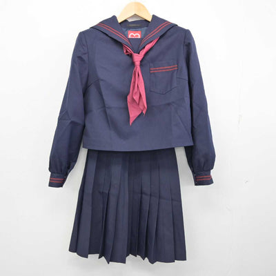 【中古】岡山県 津山東中学校 女子制服 3点 (セーラー服・スカート) sf059192