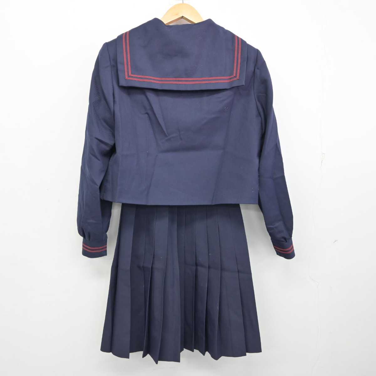 【中古】岡山県 津山東中学校 女子制服 3点 (セーラー服・スカート) sf059192