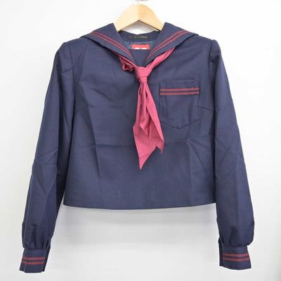 【中古】岡山県 津山東中学校 女子制服 3点 (セーラー服・スカート) sf059192