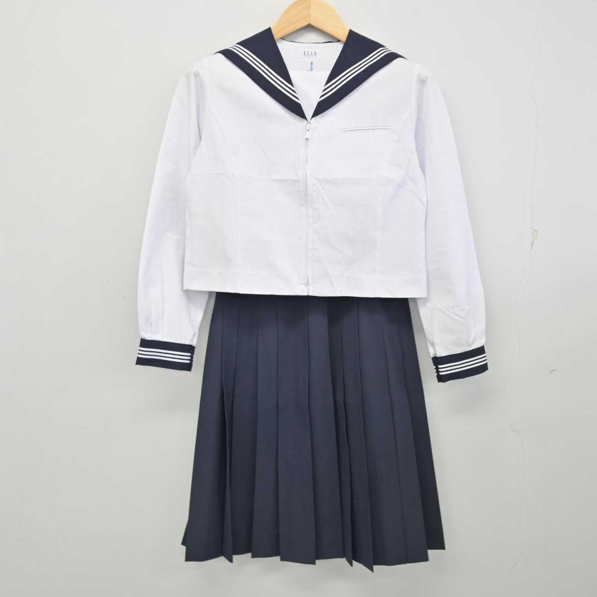 【中古】静岡県 清水第三中学校 女子制服 3点 (セーラー服・セーラー服・スカート) sf059194