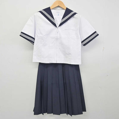 【中古】静岡県 清水第三中学校 女子制服 3点 (セーラー服・セーラー服・スカート) sf059194