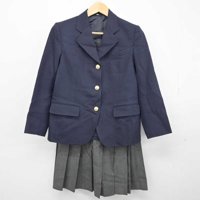 【中古】岡山県 竜操中学校 女子制服 2点 (ブレザー・スカート) sf059198