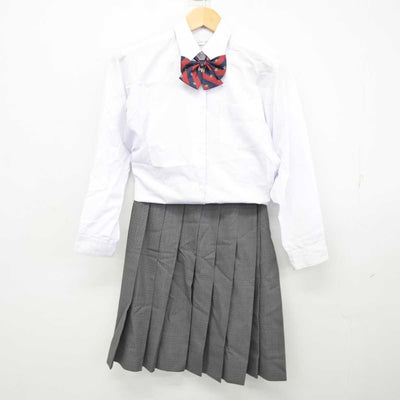 【中古】岡山県 竜操中学校 女子制服 3点 (シャツ・スカート) sf059199