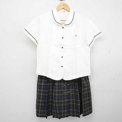 【中古】岡山県 勝間田高等学校 女子制服 3点 (シャツ・スカート) sf059202