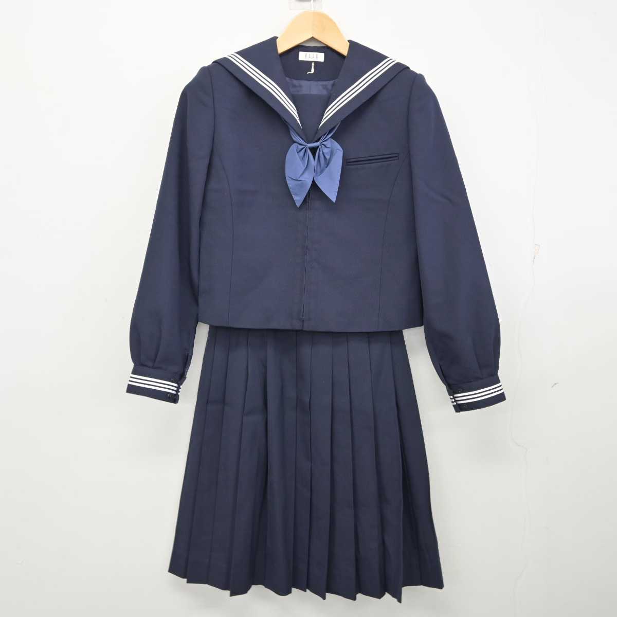 【中古】静岡県 清水第三中学校 女子制服 3点 (セーラー服・スカート) sf059213