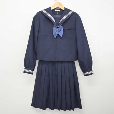 【中古】静岡県 清水第三中学校 女子制服 3点 (セーラー服・スカート) sf059213