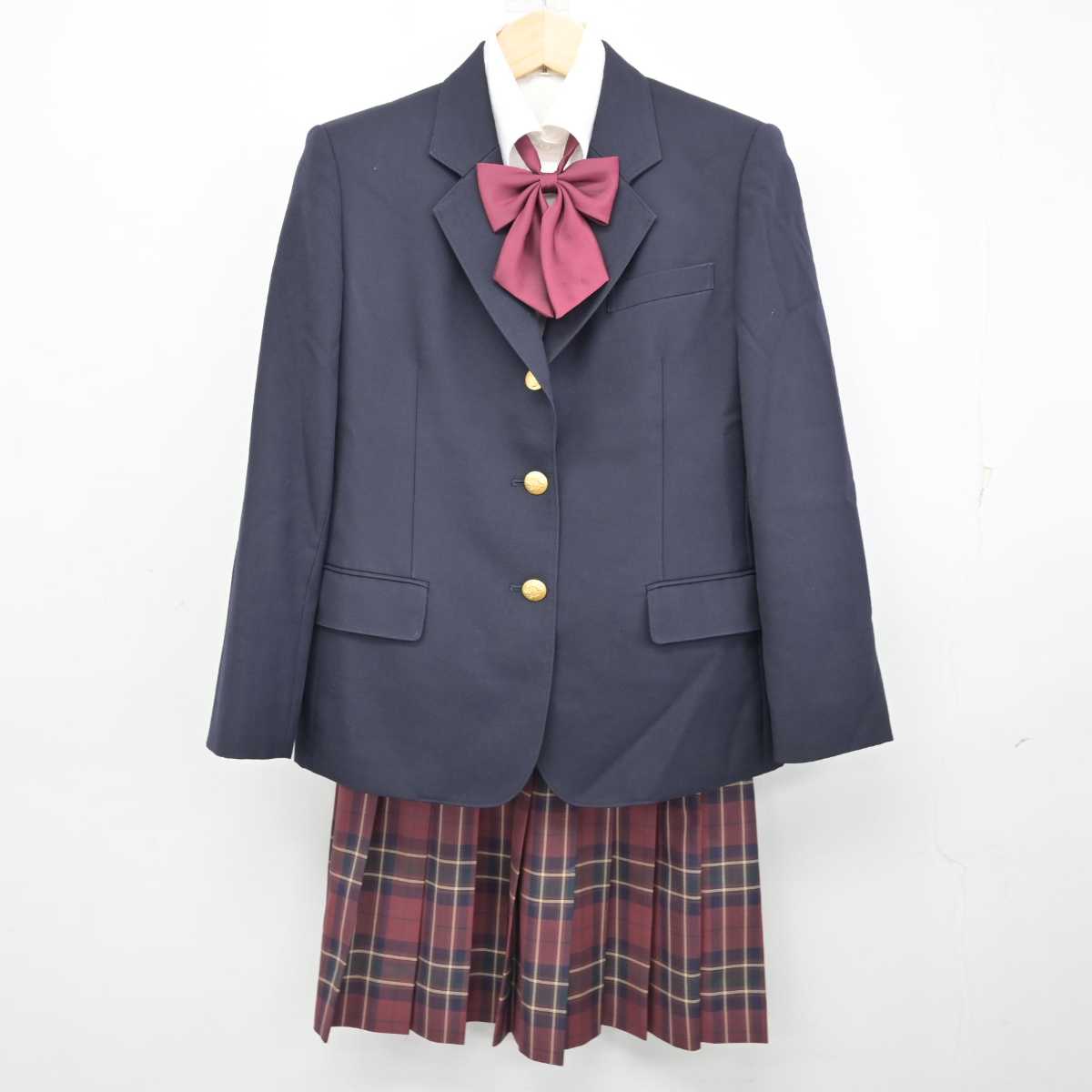 【中古】大阪府 豊島高等学校 女子制服 4点 (ブレザー・シャツ・スカート) sf059222