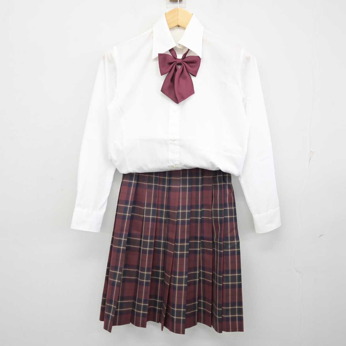 【中古】大阪府 豊島高等学校 女子制服 4点 (ブレザー・シャツ・スカート) sf059222