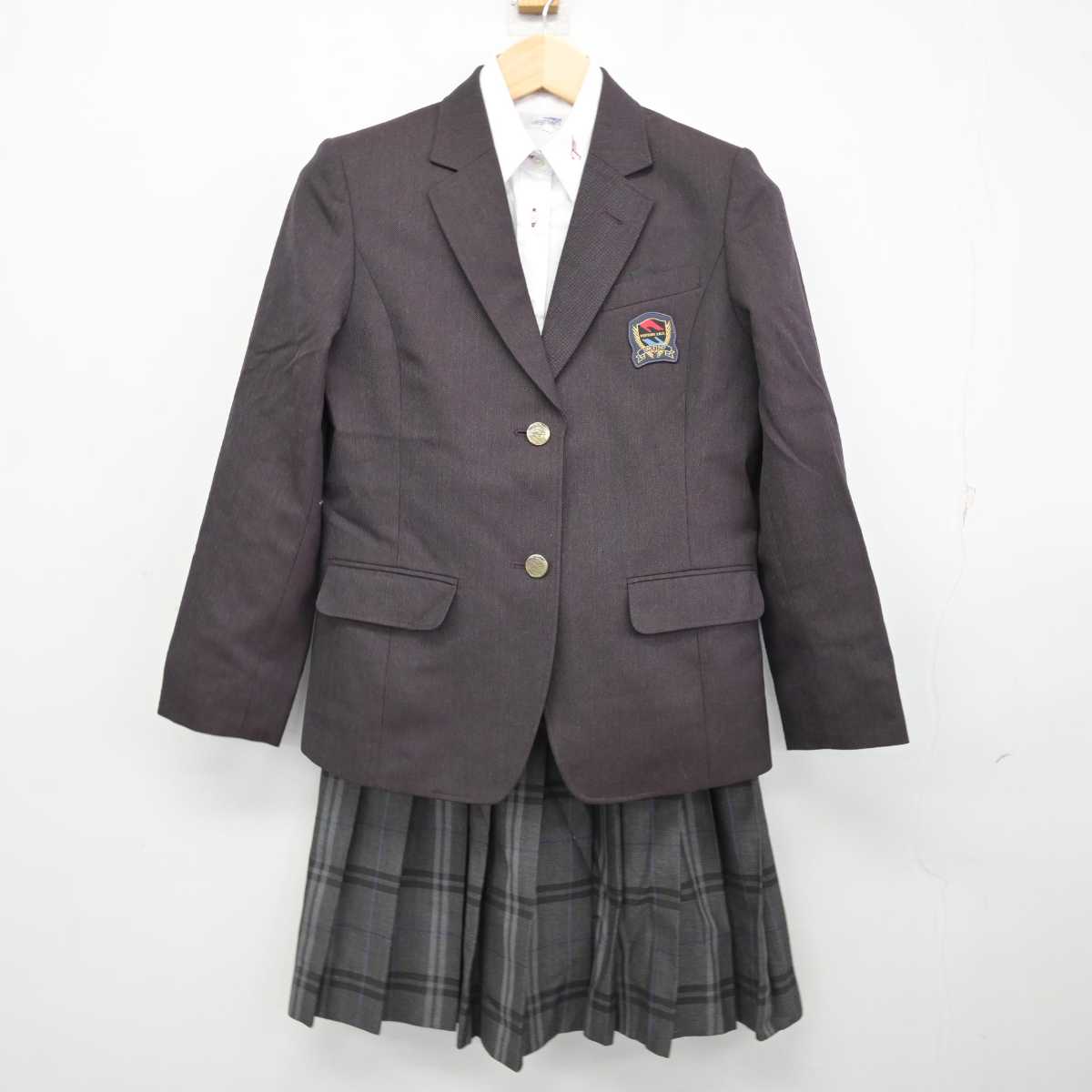 【中古】大阪府 阪南市立鳥取中学校 女子制服 3点 (ブレザー・シャツ・スカート) sf059224