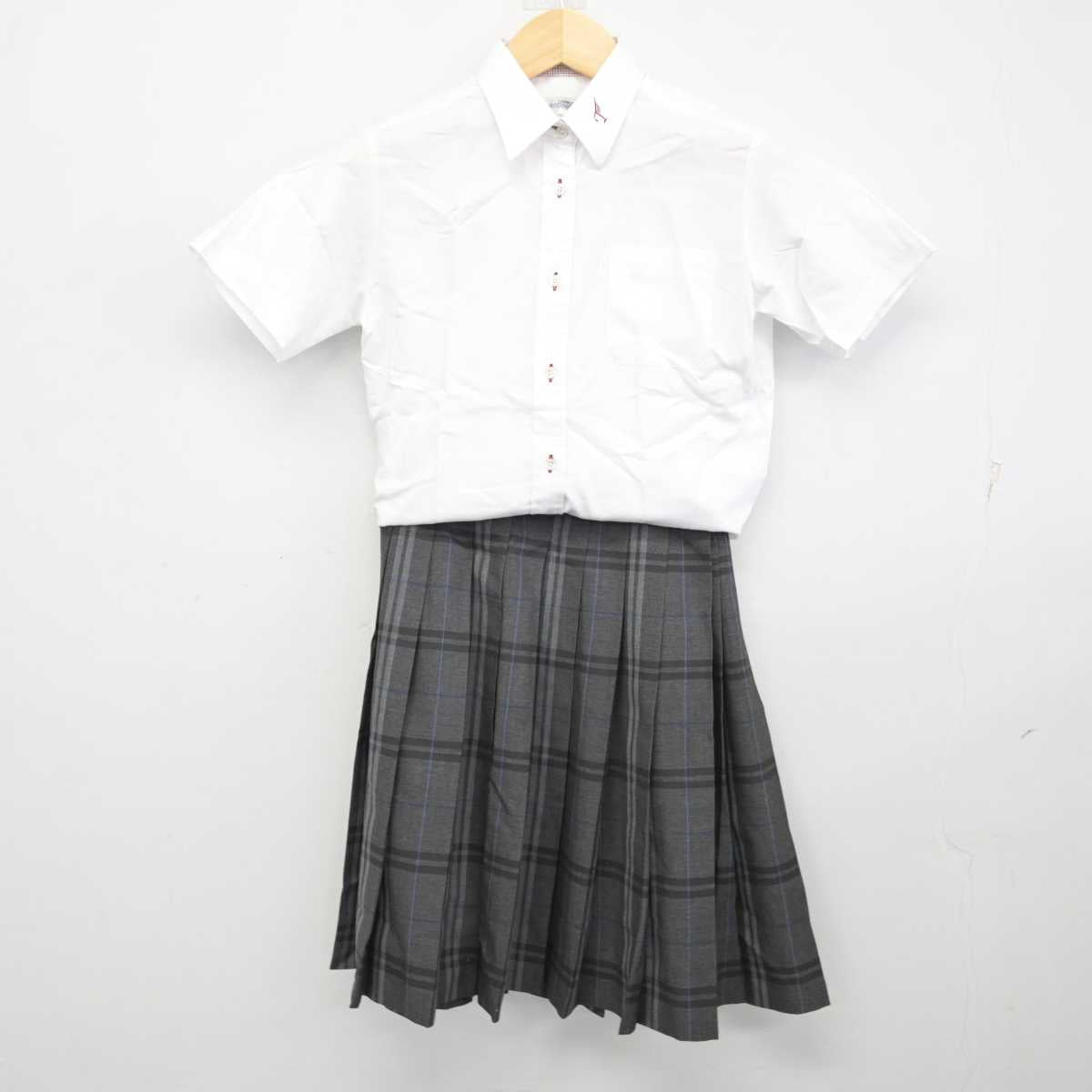 【中古】大阪府 阪南市立鳥取中学校 女子制服 2点 (シャツ・スカート) sf059225