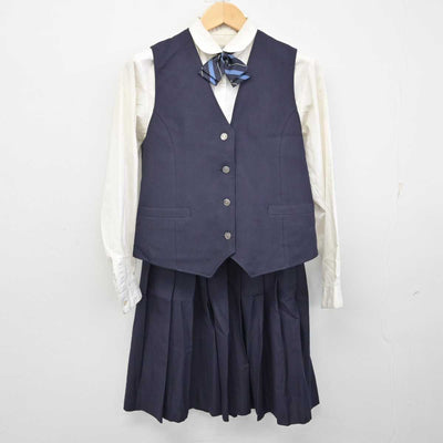 【中古】愛知県 桃陵高等学校 女子制服 7点 (ブレザー・ベスト・シャツ・スカート) sf059230