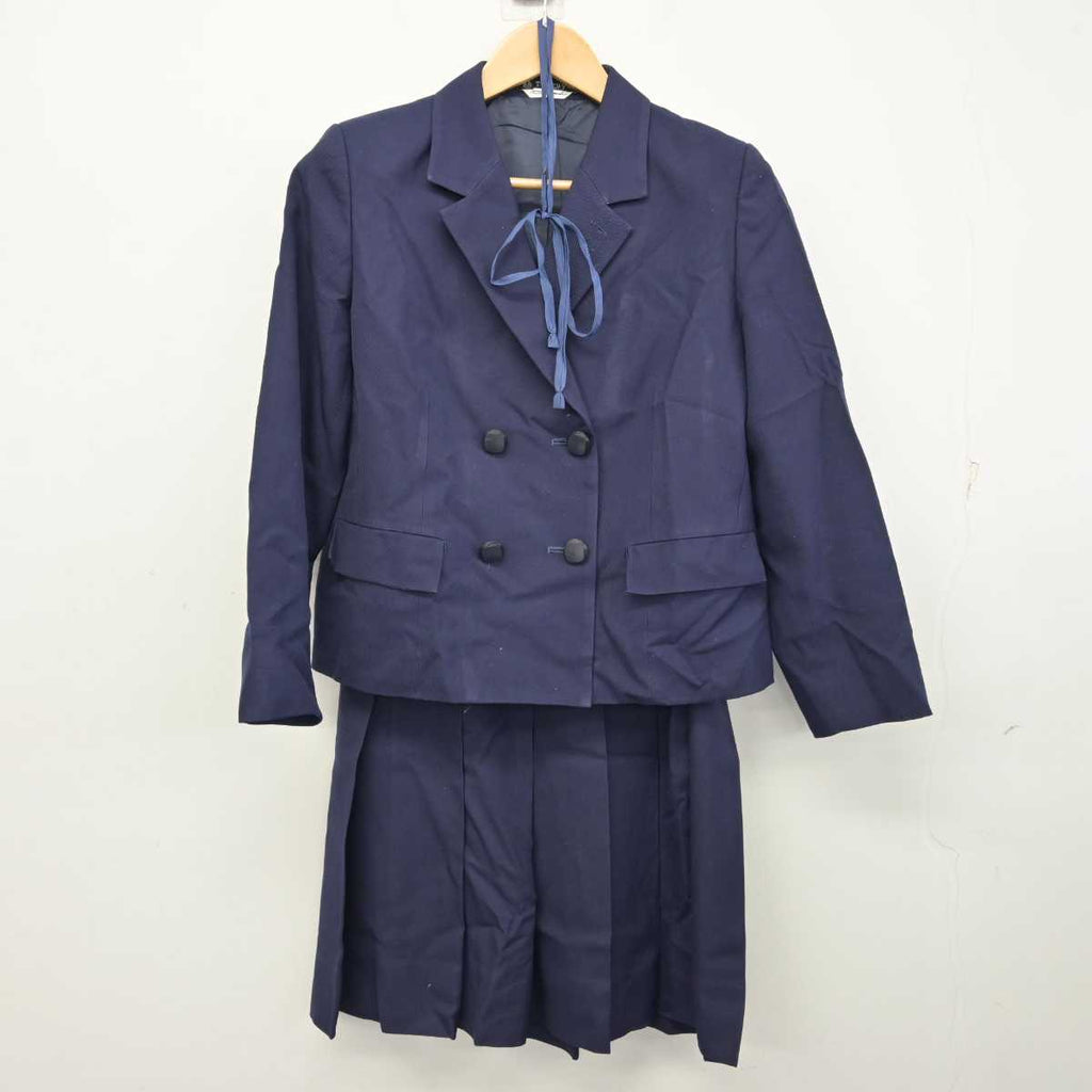 【中古】熊本県 真和高等学校 女子制服 4点 (ブレザー・ニット・スカート) sf059233