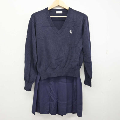 【中古】熊本県 真和高等学校 女子制服 4点 (ブレザー・ニット・スカート) sf059233