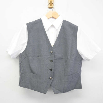 【中古】神奈川県 平間中学校 女子制服 2点 (ベスト・シャツ) sf059250