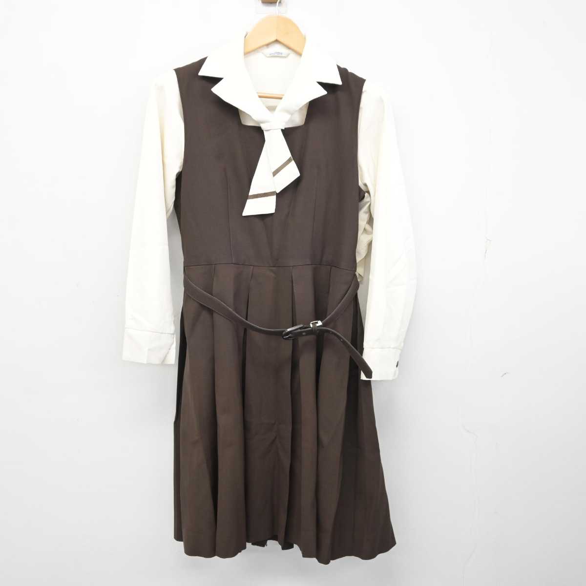 【中古】三重県 四日市商業高等学校 女子制服 4点 (ブレザー・シャツ・ジャンパースカート) sf059252