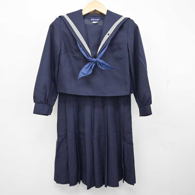 【中古】福岡県 香椎高等学校 女子制服 3点 (セーラー服・ジャンパースカート) sf059254