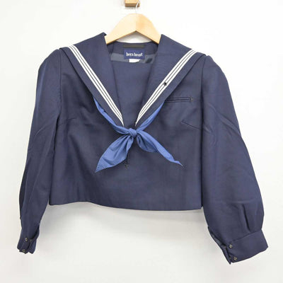 【中古】福岡県 香椎高等学校 女子制服 3点 (セーラー服・ジャンパースカート) sf059254