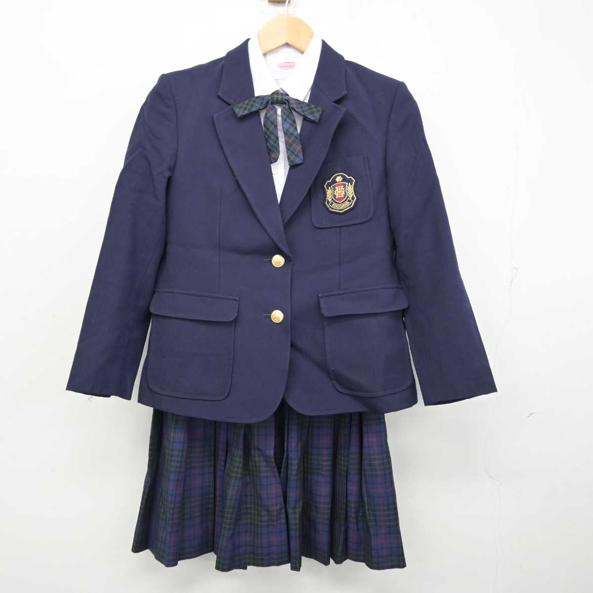 【中古】東京都 江戸川女子中学校 女子制服 4点 (ブレザー・シャツ・スカート) sf059259