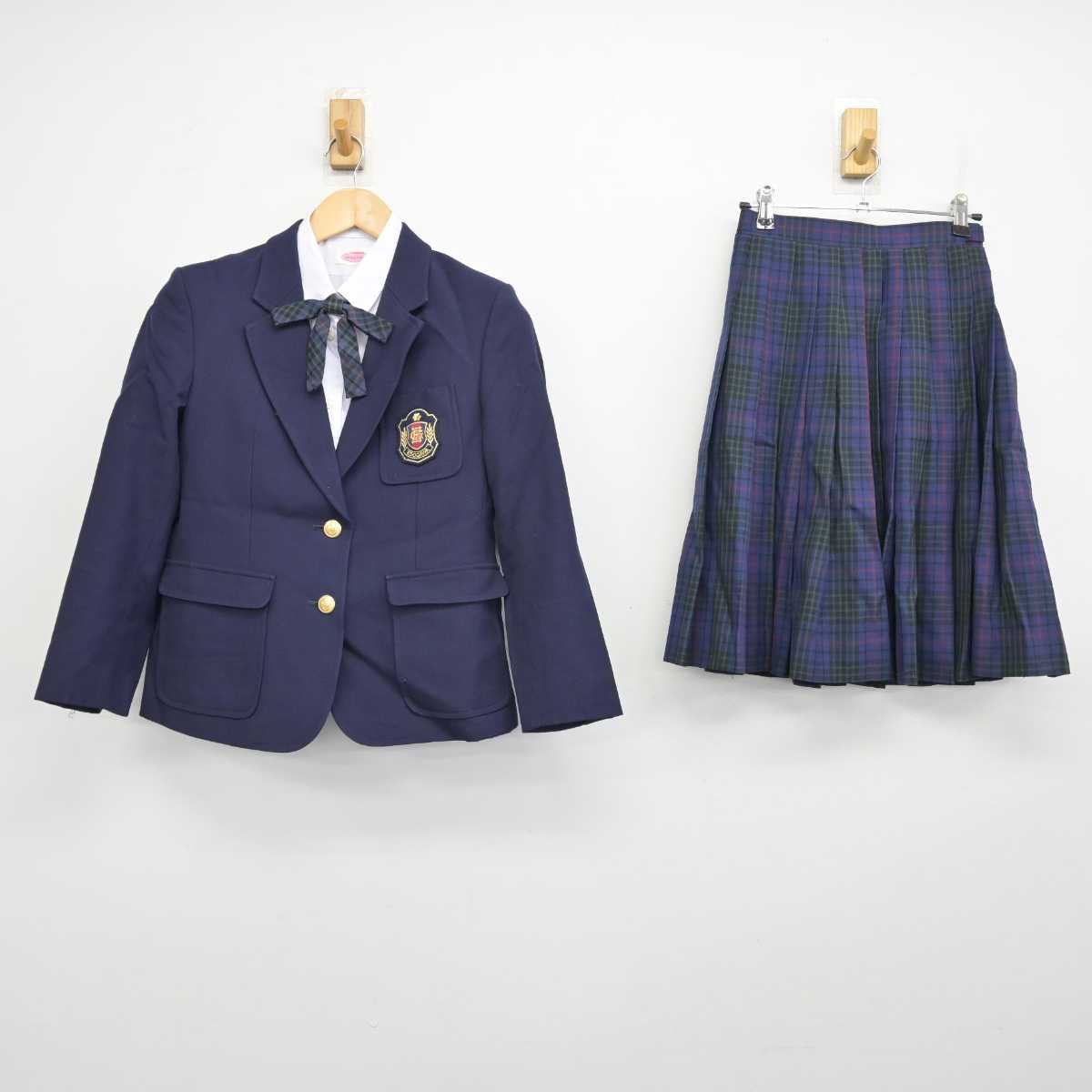 【中古】東京都 江戸川女子中学校 女子制服 4点 (ブレザー・シャツ・スカート) sf059259