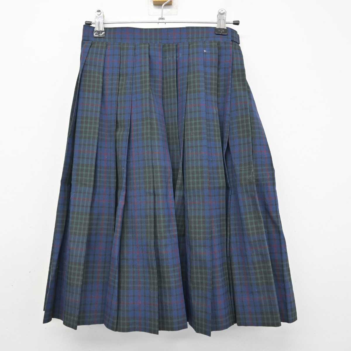 【中古】東京都 江戸川女子中学校 女子制服 4点 (ニットベスト・シャツ・スカート) sf059261