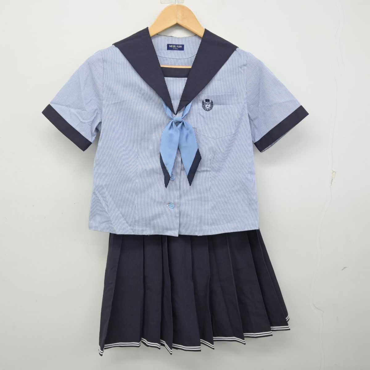 【中古】岡山県 創志学園高等学校 女子制服 4点 (セーラー服・シャツ・スカート) sf059278