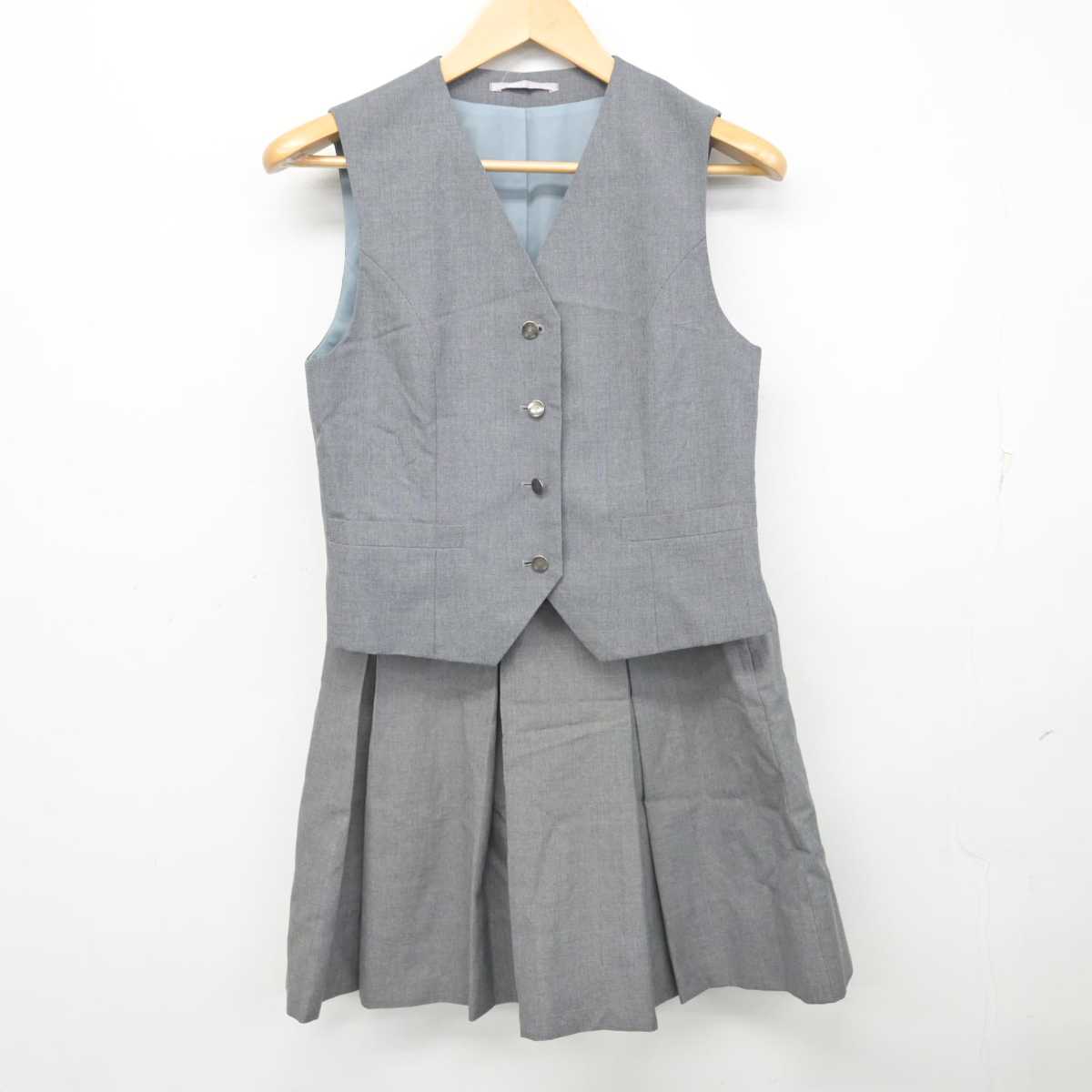 【中古】神奈川県 菅田中学校 女子制服 2点 (ベスト・スカート) sf059281