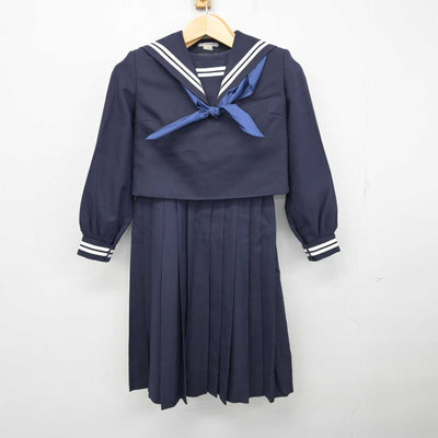 【中古】熊本県 宇土市立鶴城中学校 女子制服 3点 (セーラー服・ジャンパースカート) sf059282