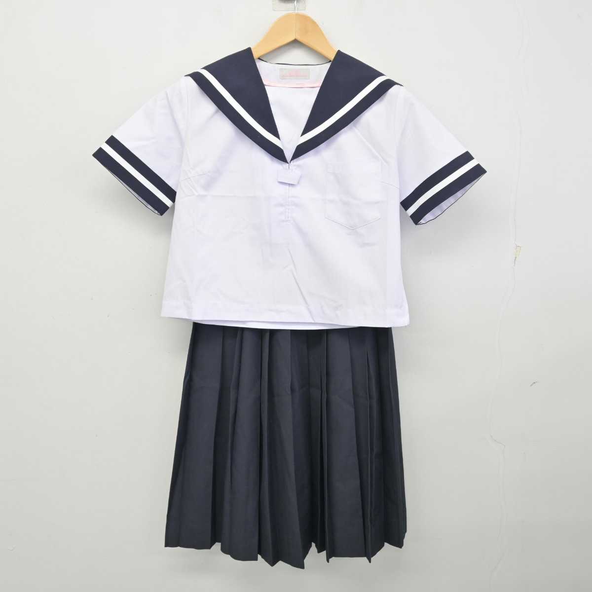 【中古】香川県 屋島中学校 女子制服 3点 (セーラー服・スカート) sf059287