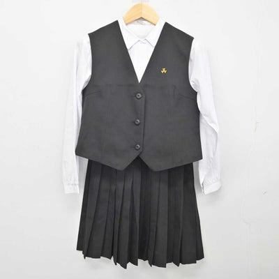 【中古】高知県 高知小津高等学校 女子制服 4点 (ブレザー・ベスト・シャツ・スカート) sf059297