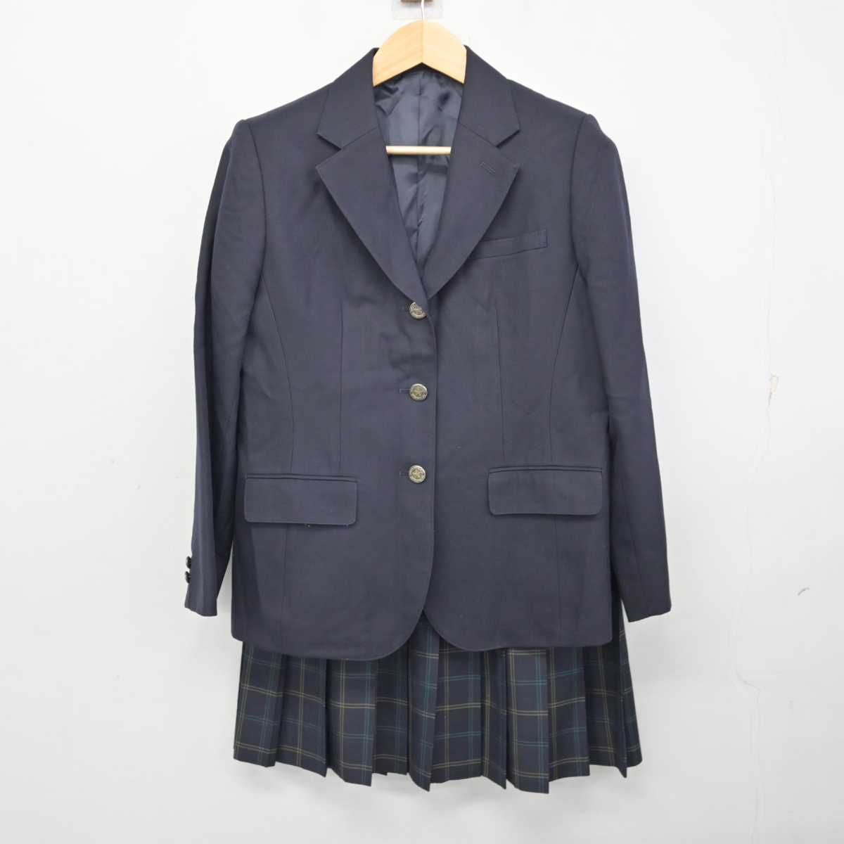 【中古】東京都 蒲田高等学校 女子制服 3点 (ブレザー・スカート) sf059300