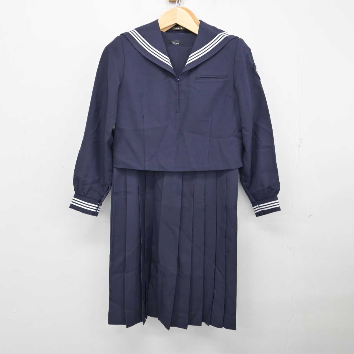 【中古】東京都 大森第八中学校 女子制服 2点 (セーラー服・ジャンパースカート) sf059301