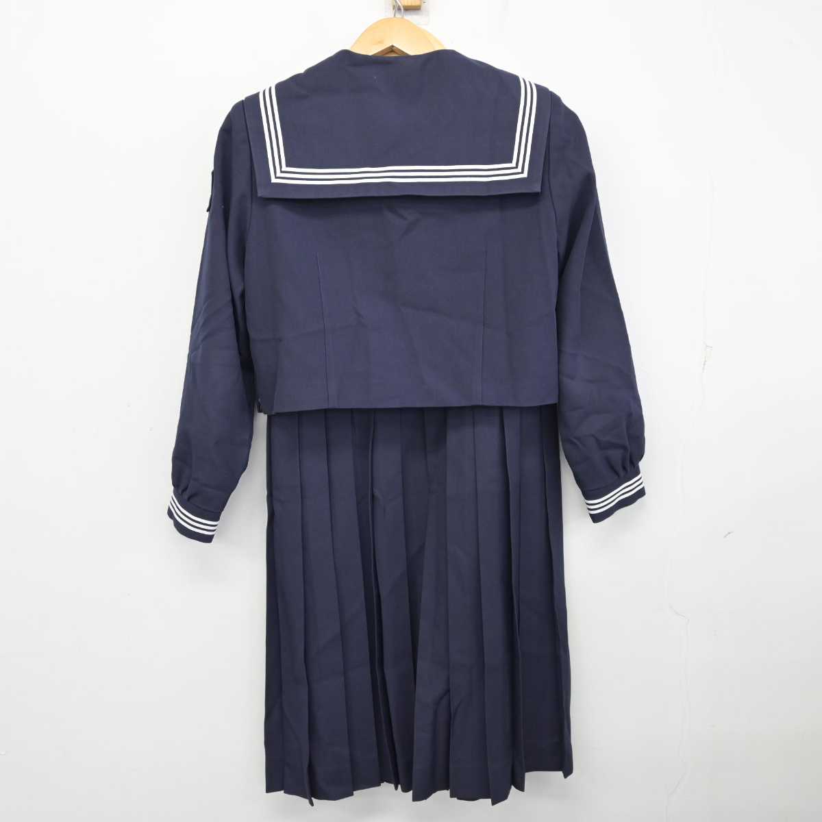 【中古】東京都 大森第八中学校 女子制服 2点 (セーラー服・ジャンパースカート) sf059301