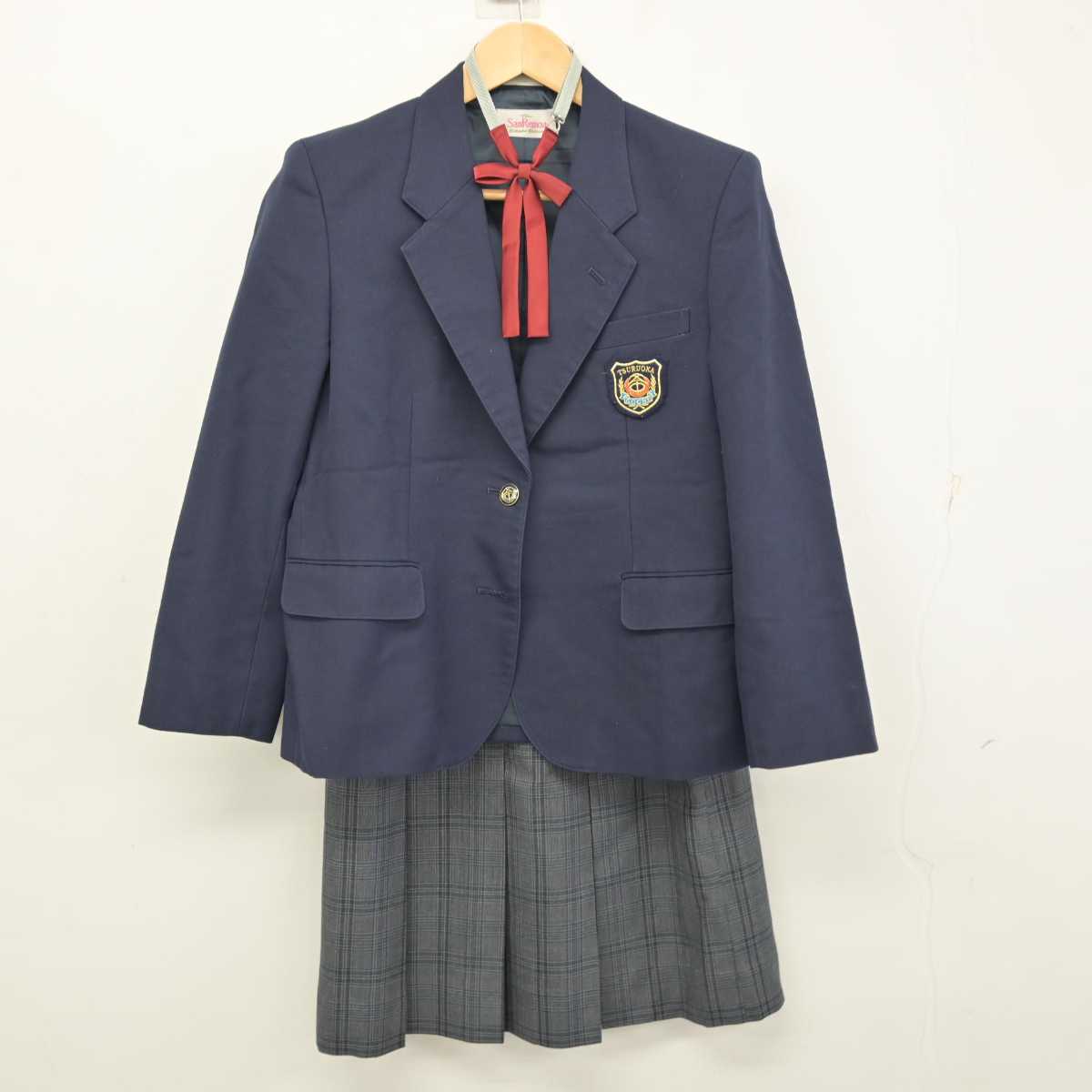 【中古】山形県 鶴岡第五中学校 女子制服 4点 (ブレザー・スカート) sf059312