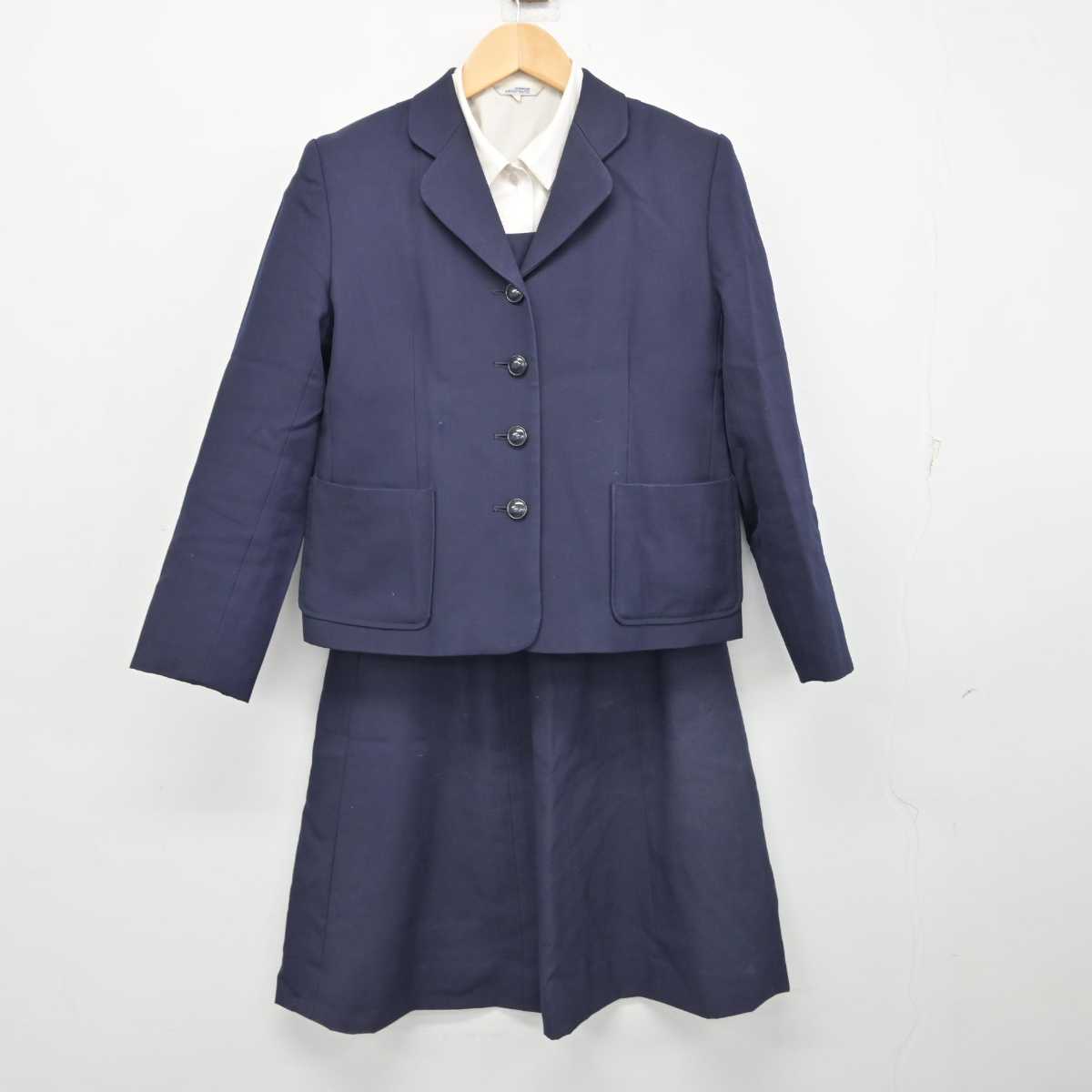 【中古】群馬県 高崎女子高等学校 女子制服 4点 (ブレザー・シャツ・ベスト・スカート) sf059320