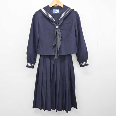 【中古】神奈川県 座間市立西中学校 女子制服 3点 (セーラー服・スカート) sf059326