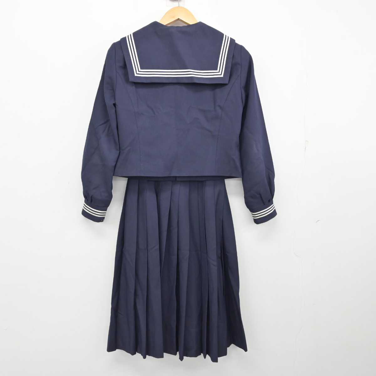 【中古】神奈川県 座間市立西中学校 女子制服 3点 (セーラー服・スカート) sf059326