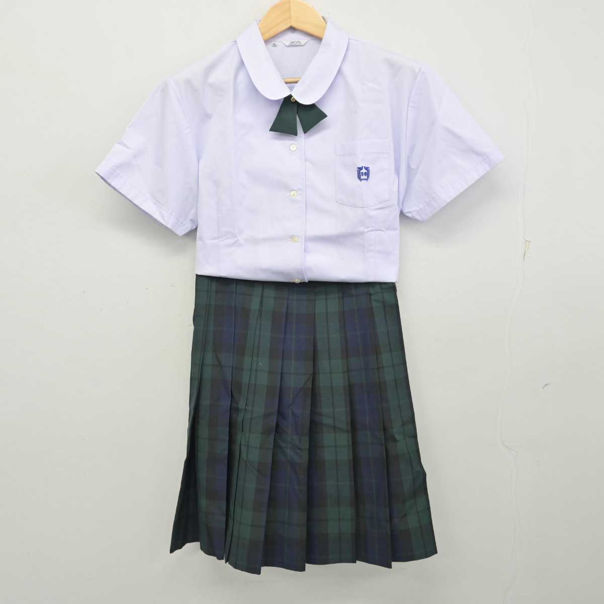 【中古】宮崎県 鵬翔高等学校 女子制服 3点 (シャツ・スカート) sf059331