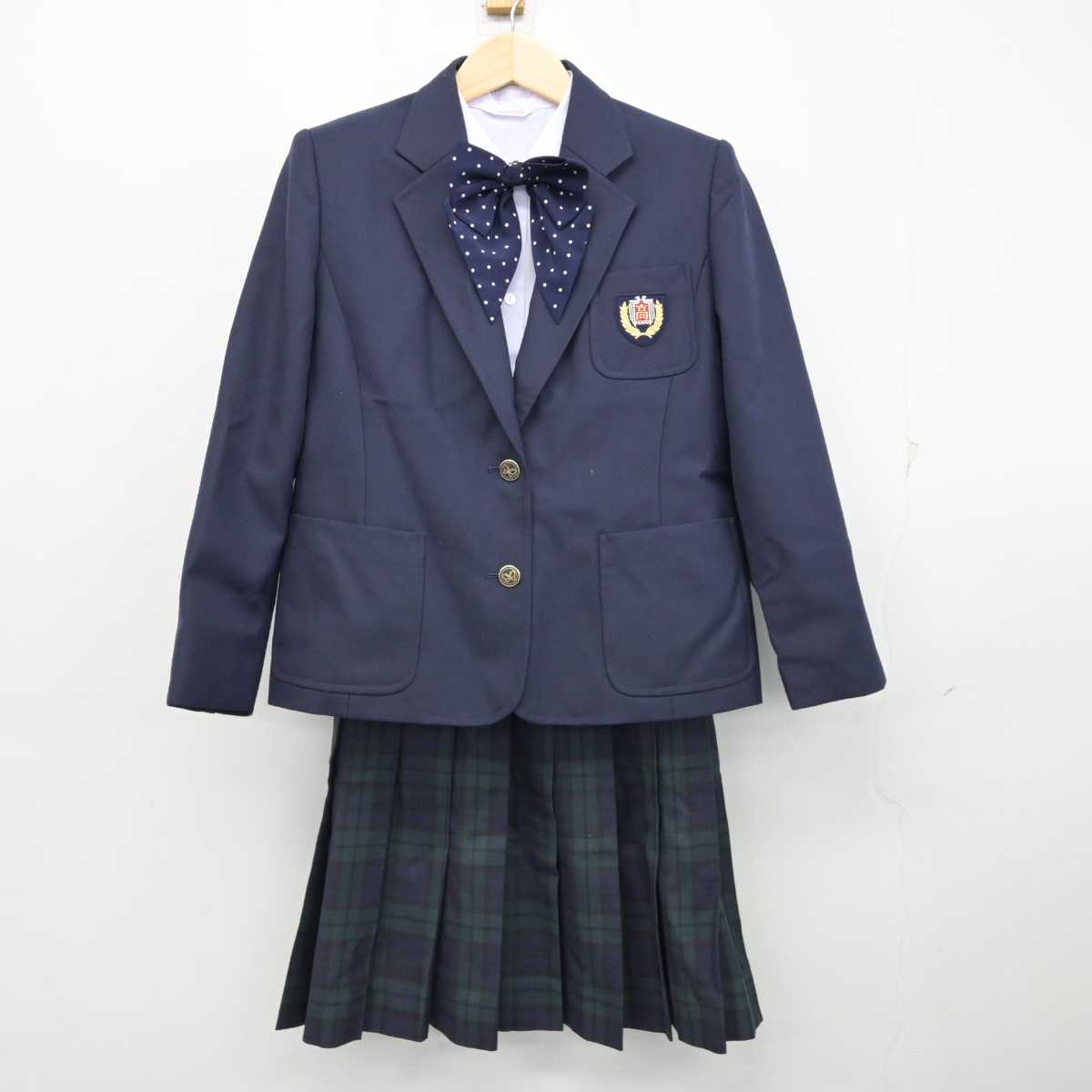 【中古】宮崎県 鵬翔高等学校 女子制服 4点 (ブレザー・シャツ・スカート) sf059333