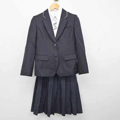 【中古】福岡県 長丘中学校 女子制服 4点 (ブレザー・シャツ・スカート) sf059335